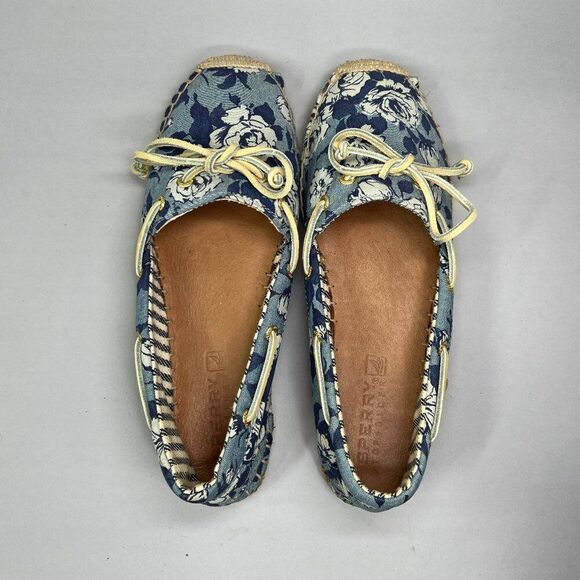 Sperry Women's Size 8 Floral Print Espadrille Slip On Shoes - Picture 8 of 10